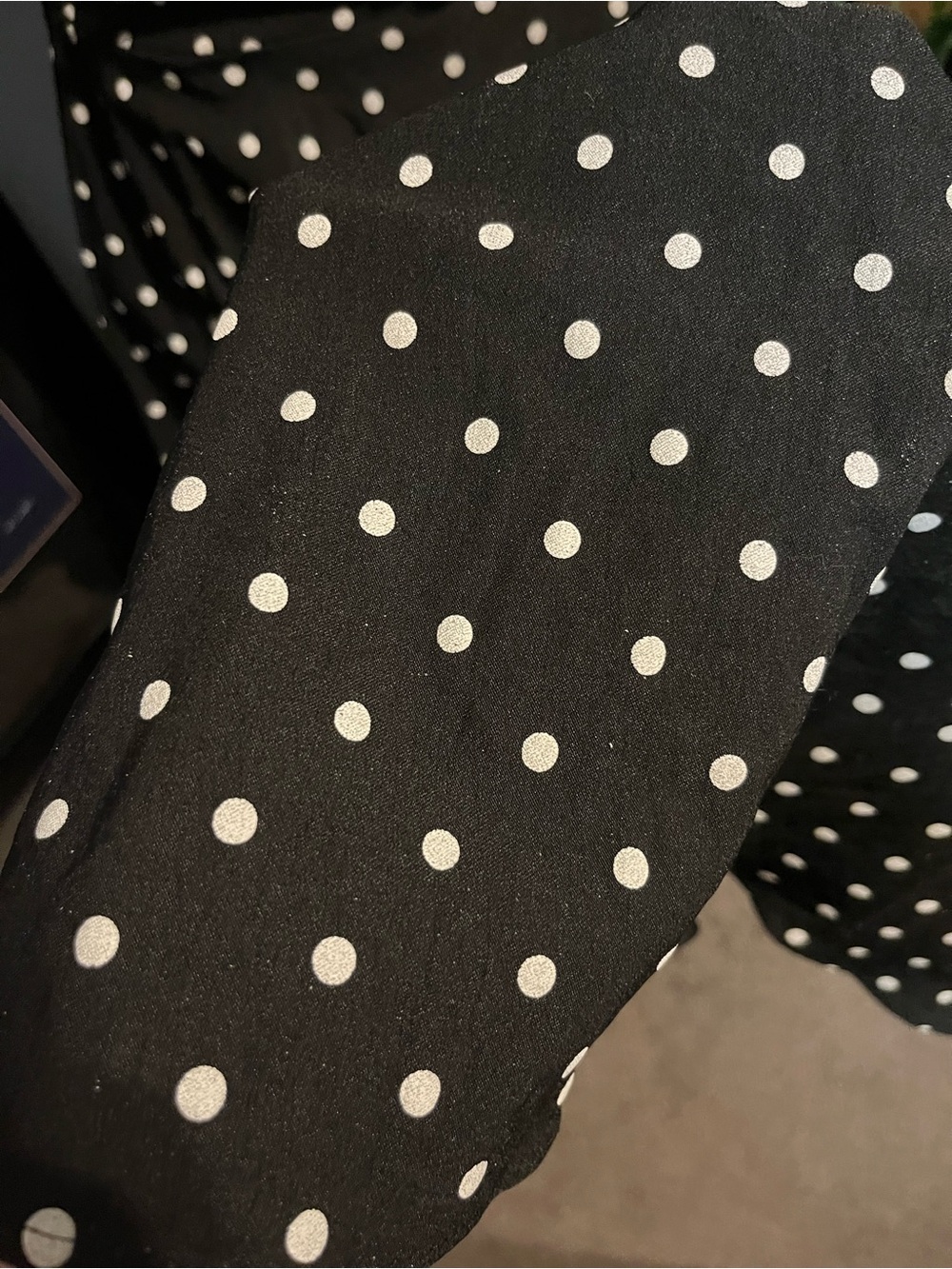 Like new Vixen by Micheline Pitt Black Polka Dot Swing Dress - Picture 6 of 11